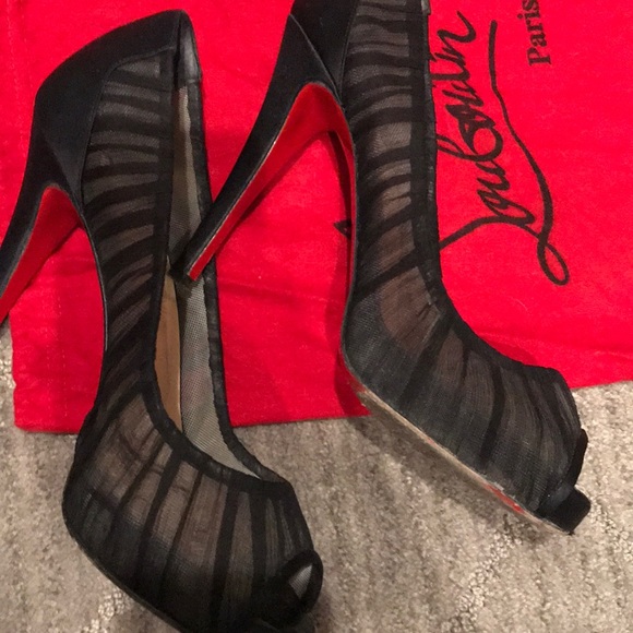 Christian Louboutin chiffon silk stilettos - Picture 7 of 7